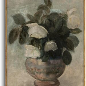 InSimSea Framed Canvas Prints Art Vintage Decor, Flowers in Vase Paintings Wall Art, Large Floral Pictures Wall Hanging Decor for Bedroom Bathroom, Office Living Room Wall Decoration, 24"x36"