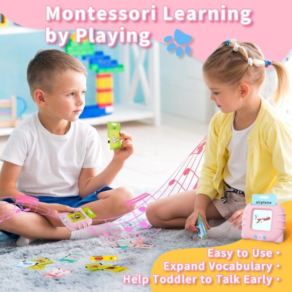 Toddler Toys Talking Flash Cards for 2 3 4 5 6 Year Old Boys and Girls, Autism Sensory Toys for Autistic Children, Learning Educational Montessori Speech Therapy 248 Sight Words Kids Gifts - Image 4