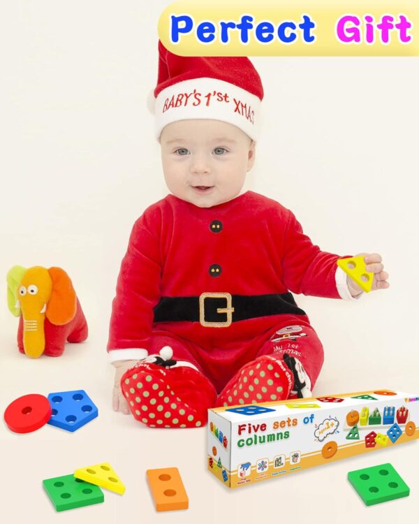 Yetonamr Montessori Toys for 1 2 3 Years Old Boys Girls Birthday Gifts, Wooden Sensory Toys for Ages 2-4 Toddlers Kids Baby, Toddler Learning Toy Activities Puzzles Ages 1-3 - Image 7
