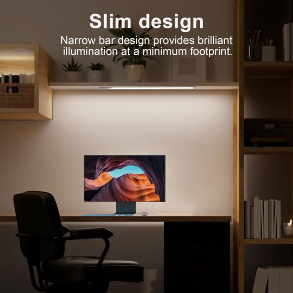 LED Under Cabinet Lighting with Touch Switch, Dimmable Under Cabinet Lights, Under Counter Lighting for Desk, Cold White 6000K - Image 2