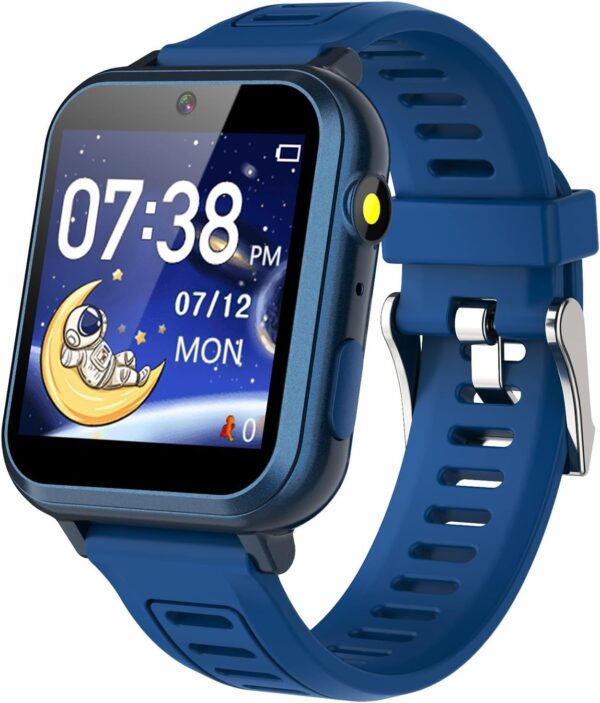 Kids Game Smart Watch for Kids with 24 Puzzle Games HD Touch Screen Camera Music Player Pedometer Alarm Clock Calculator Flashlight 12/24hr Kids Watches Gift for 4-12 Year Old Boys Toys for Kids