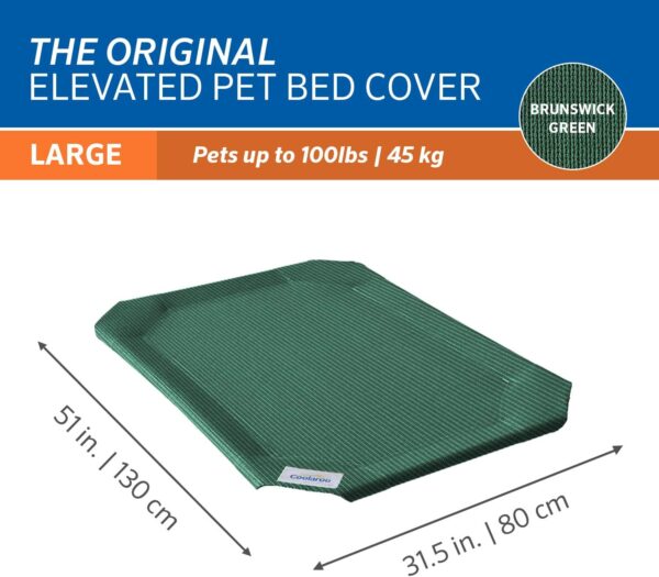 Original Pet Bed Replacement Cover - Brunswick Green - Large (43.5" x 31.5") - Image 3