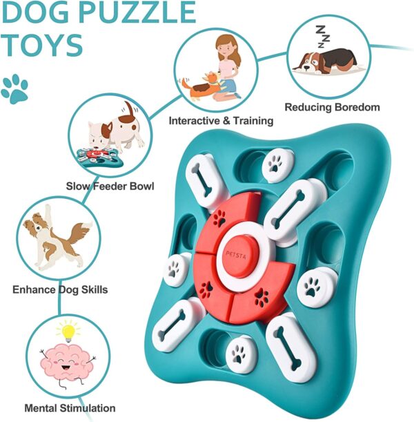 Dog Puzzle Toys, Treat Dispensing Dog Enrichment Toys for IQ Training and Brain Stimulation, Interactive Mentally Stimulating Toys as Gifts for Puppies, Cats, Dogs - Image 5