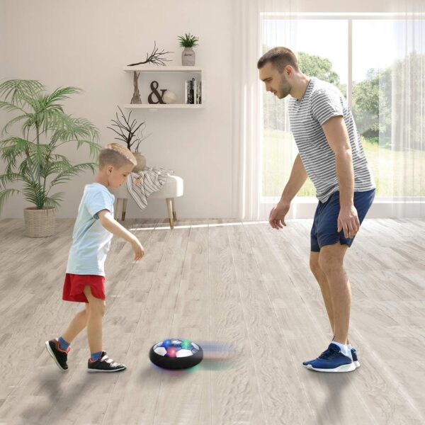 Hover Soccer Ball Boy Toy, Air Power Floating Hover Soccer with LED Light & Soft Foam Bumper, Kids Training Soccer Ball Indoor Outdoor Game, Birthday Gifts for Age 3 4 5 6 7 8-10 Years Old Boys Girls - Image 7