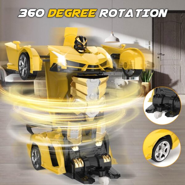 Transform Remote Control Car Toy for Kids 4 5 6 7 8, Remote Control Car for Boys 4-7, Transform Cars for Boys 4-6, Toy Car 5 Year Old Boy, Toys for 3 4 5 6 7 8 9 10 11 12 Years Old Boy - Image 5