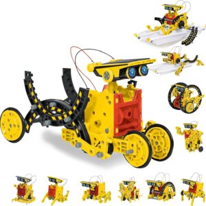 Solar Robot Toys for Kids Ages 8-12, 12-in-1 STEM Projects Science Kits for 8-13 9 10 11 Year Old Teen Boys Girls, 190Pcs DIY Building Experiment Education Sets, Christmas Birthday Gifts Ideas.