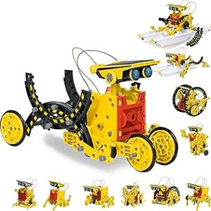 Solar Robot Toys for Kids Ages 8-12, 12-in-1 STEM Projects Science Kits for 8-13 9 10 11 Year Old Teen Boys Girls, 190Pcs DIY Building Experiment Education Sets, Christmas Birthday Gifts Ideas.