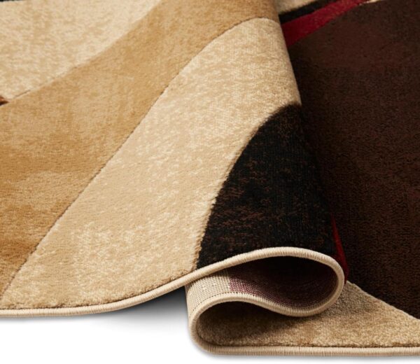 Home Dynamix Tribeca Slade Modern Area Rug, Abstract Brown/Red 39"x55" - Image 7
