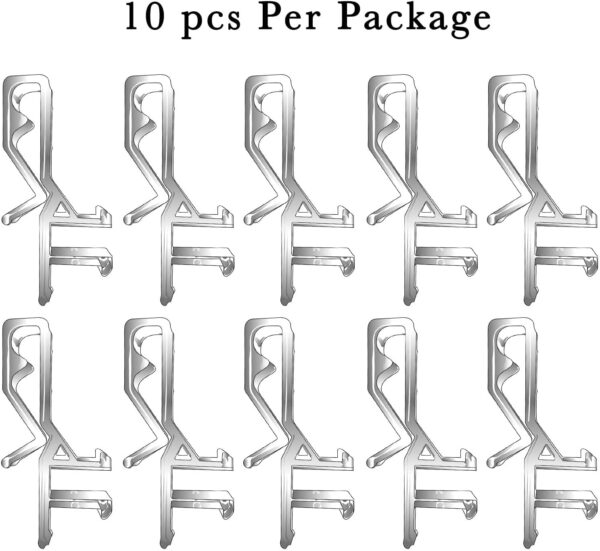 10 PCS 1-7/8 Inches Plastic Valance Clips for Blinds, Blind Clips for Valance Replacement Clips, Window Blind Clips, Wood Blind Valance Clips, Blind Channel Cover Clips - Image 5