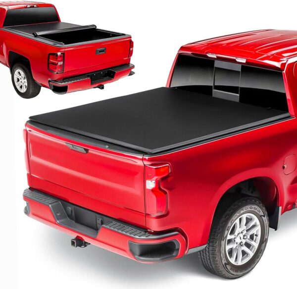 Soft Roll Up Truck Bed Tonneau Cover Fits for 2004-2014 Ford F150 & 2006-2008 Lincoln Mark LT 5.5' (66''- 67'') Short Bed (Not Fit Roll Bar) (Excludes Flareside)