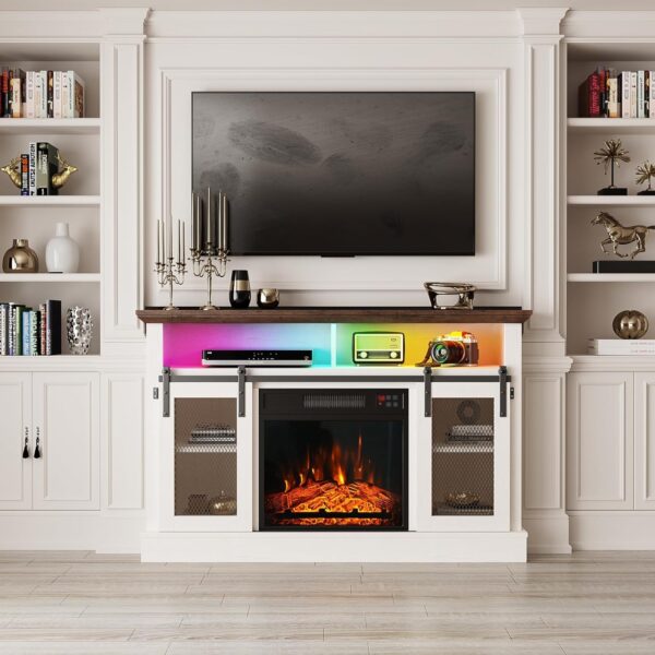 23" Electric Fireplace Insert, Recessed Fireplace Heater with Low Noise, Remote Control with Timer, Touch Screen, Adjustable Flame Brightness - Image 5