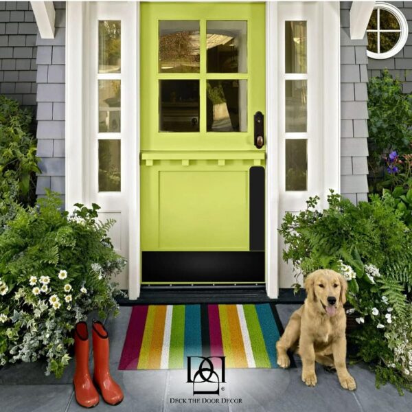 Deck the Door Decor Dog Scratch Door Protection Plate (4x22) & Kick Plate (6x30) - Satin Black Adhesive Mount - Image 4
