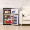 3.2 Cu.Ft. Mini Fridge with Freezer 2 Door Refrigerator and Freezer Small Fridge for Bedroom Home Office Dorm, Small Drink Chiller, 37 dB Low Noise, Stainless Steel - Image 6