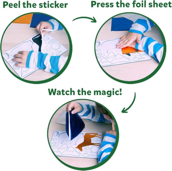 Skillmatics Art & Craft Activity - Foil Fun Animals, No Mess Art for Kids, Craft Kits & Supplies, DIY Creative Activity, Gifts for Boys & Girls Ages 4, 5, 6, 7, 8, 9, Travel Toys - Image 5