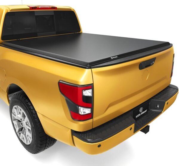 YITAMOTOR Soft Tri-Fold Truck Bed Tonneau Cover Compatible with 2005-2024 Nissan Frontier(NO México), Fleetside 5 ft Bed