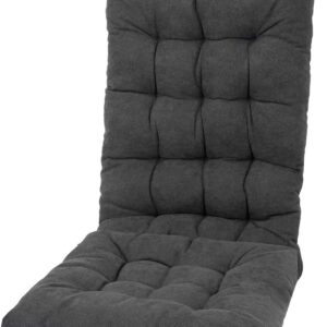 POMIU Rocking Chair Cushion Chair Cushions Chair Pad Chair Pads Sets Indoor Back Seat Cushion Office Chair Desk Chair Dining Chairs Home Kitchen Chair Room (Dark Grey)