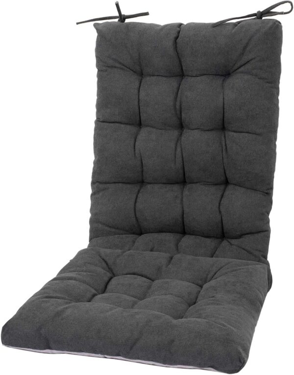 POMIU Rocking Chair Cushion Chair Cushions Chair Pad Chair Pads Sets Indoor Back Seat Cushion Office Chair Desk Chair Dining Chairs Home Kitchen Chair Room (Dark Grey)