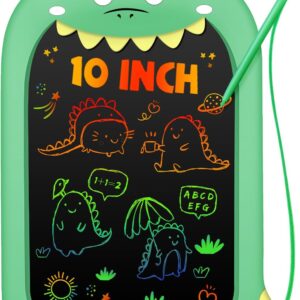 Toddler Toys Age 1-2,10IN Drawing Tablet Doodle Board LCD Writing Tablet for Kids,Learning Toys for 1 2 3 4 5 6 7 8 Year Old Boys Girls Christmas Birthday Gifts,Travel Games Dinosaur Toys for Boys 4-6