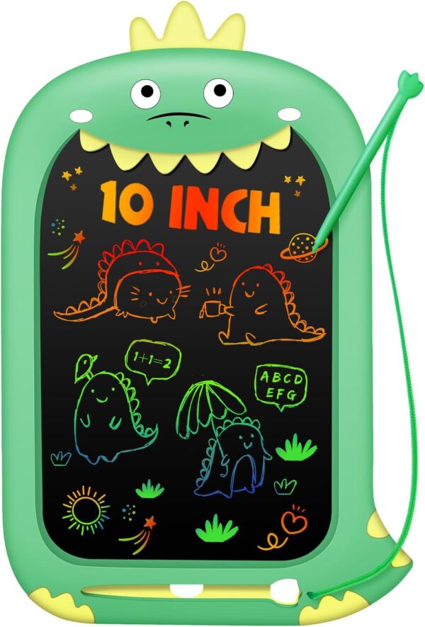 Toddler Toys Age 1-2,10IN Drawing Tablet Doodle Board LCD Writing Tablet for Kids,Learning Toys for 1 2 3 4 5 6 7 8 Year Old Boys Girls Christmas Birthday Gifts,Travel Games Dinosaur Toys for Boys 4-6