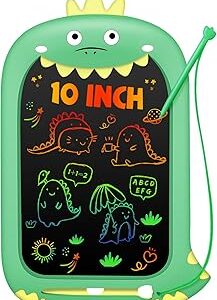 Toddler Toys Age 1-2,10IN Drawing Tablet Doodle Board LCD Writing Tablet for Kids,Learning Toys for 1 2 3 4 5 6 7 8 Year Old Boys Girls Christmas Birthday Gifts,Travel Games Dinosaur Toys for Boys 4-6
