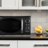 Emerson MWRG0901BK Retro Compact Countertop 800W Microwave Oven with 1,000W Grill Function, LED Display, 5 Power Levels, 8 Auto Menus, Glass Turntable and Child Safe Lock, 0.9 Cu. Ft., Black - Image 5