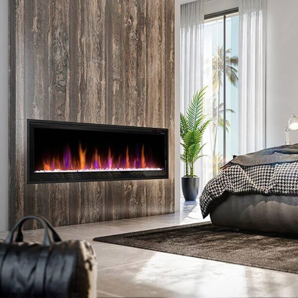 Dimplex 60 Inch Slim Built-in Linear Electric Fireplace | Shallow 4-Inch Depth with Multi-Fire Color Technology, Remote and Acrylic Crystal Ember Bed Included - Sits Flush in Most Home Frames - Image 2