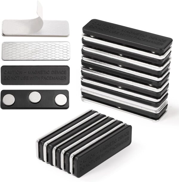 12 Pairs Magnetic Curtain Closure, Blackout Blind Accessory for Window Blinds Curtain Closure with Adhesive Curtain Magnets Clips for Blackout Curtains