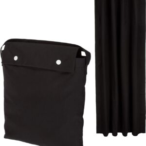 Amazon Basics Portable Window Blackout Curtain Shade with Suction Cups for Travel, 1-Pack, 50" x 78", Black