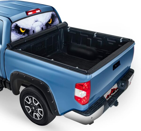 Soft Roll Up Tonneau Cover for Toyota Tundra Access/Extended Cab 6.2ft Truck Bed/Fits 1999-2006 Toyota Tundra Acc/Ext Cab 6.2ft Pickup Feetside Bed Only/(74.3"-76.5") - Image 3