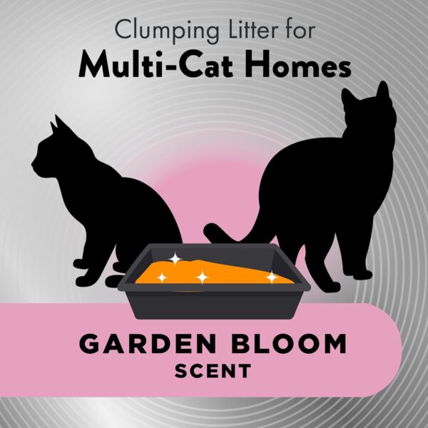 ARM & HAMMER HardBall Lightweight Easy No-Mess Scooping Garden Bloom Scent Platinum Multi-Cat Clumping Litter, 8.5LB Bag - Image 5