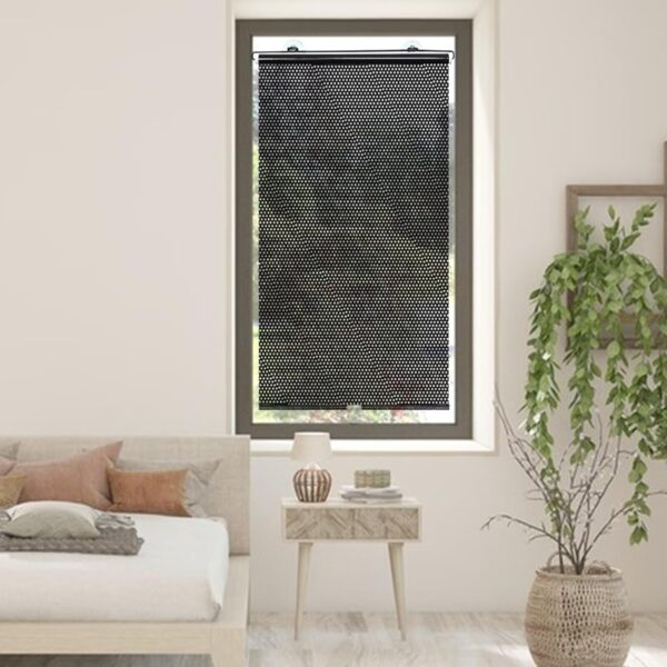Heat Insulation Blackout Roller Blinds Retractable Balcony Sun Shade Kitchen Window Curtains with Suction Cups for Indoor Home Bedroom Living Room Office Privacy Curtain, 4 Sizes - Image 6
