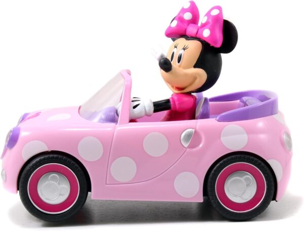 Disney Junior Minnie Mouse Roadster RC Car with Polka Dots, 27 MHz, Pink with White Polka Dots, Standard (97161) - Image 5