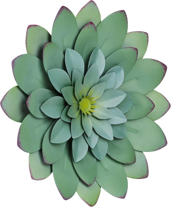 Everydecor Succulent Hanging Wall Decor - Green, Hand Painted, 3D Metal Flower Art for Living Room, Bedroom, Kitchen, Bathroom Indoor & Outdoor - Image 7