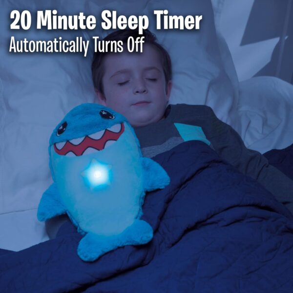 Ontel Star Belly Dream Lites, Stuffed Animal Night Light, Snuggly Blue Shark - Projects Glowing Stars & Shapes in 6 Gentle Colors, As Seen on TV - Image 5