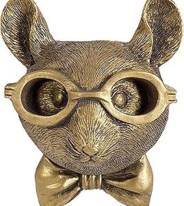 Animal Heads Wall Decor, Faux Deer Head Mount, Animal Sculptures Wall Decor, Resin Animal Head Wall Hanging Decoration for Living Room Bedroom Kitchen Gift,Rat