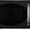 Emerson MWRG0901BK Retro Compact Countertop 800W Microwave Oven with 1,000W Grill Function, LED Display, 5 Power Levels, 8 Auto Menus, Glass Turntable and Child Safe Lock, 0.9 Cu. Ft., Black