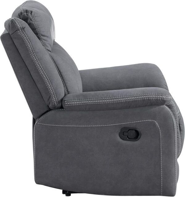 Lexicon Recliner Chair Living Room Reclining Sofa Chair, Home Theater Seating, Wall Hugger Recliner, Manual Recliner Sofa Chair for Living Room/Office/Apartment, Grey - Image 6