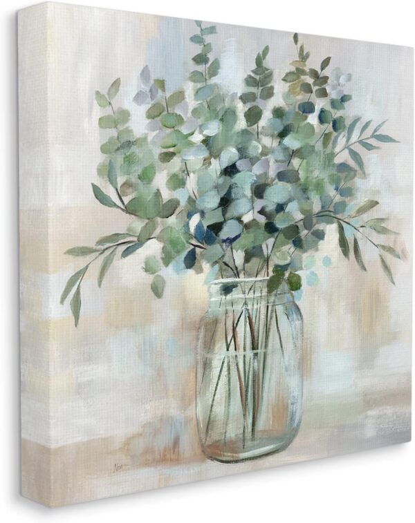 Stupell Industries Soothing Eucalyptus Flower Herb Arrangement Rustic Jar Canvas Wall Art, Design by Nan - Image 2