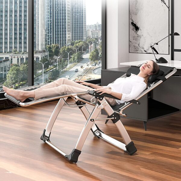 LILYPELLE Comfy Folding Chair, Folding Lounge Chair for Bedroom and Living Room, Folding Reclining Patio Chairs with Removable Cushion for Indoor Outdoor - Image 4