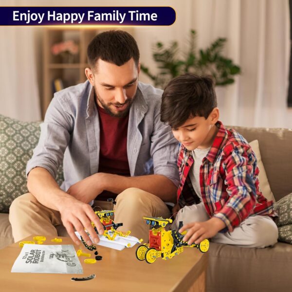 Solar Robot Toys for Kids Ages 8-12, 12-in-1 STEM Projects Science Kits for 8-13 9 10 11 Year Old Teen Boys Girls, 190Pcs DIY Building Experiment Education Sets, Christmas Birthday Gifts Ideas. - Image 5