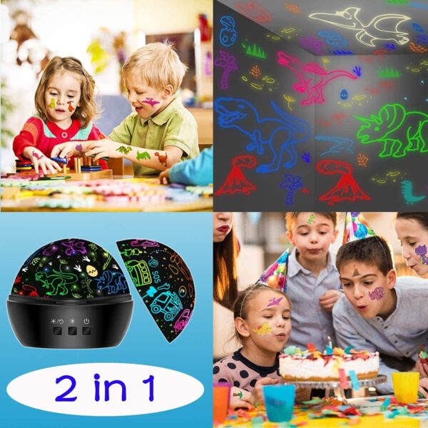 Dinosaur Toys for 3-8 Year Old Boys,Dino Projection Kids Toys for 3-8 Year Olds Boys 2 in 1 Car Toy for 2-10 Year Olds Boys,Chirstmas Stocking Stuffers Gifts for 2-10 Year Olds Kids Toddler Toys - Image 3