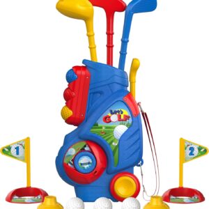 Liberry Toddler Golf Set, Upgraded Kids Golf Cart with Unique Shoulder Strap Design, Indoor and Outdoor Golf Toys for Boys and Girls Aged 1-5 Years Old