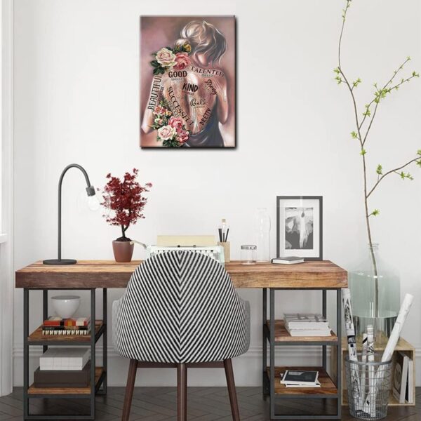 AKWISH Inspirational Wall Decor - Motivational Poster Canvas Wall Art Bedroom Decor for Women - Boho Wall Art Gift for Living Room, Dining Room, Cafe, Home Office - Framed 16x24 inches - Image 6