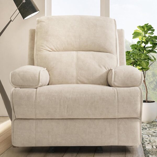 Recliner Chair Glider Rocking Recliners for Nursery, Rocker Glider Nursery Chair for Living Room with Extra Large Footrest, High Back, Upholstered Deep Seat, Oversized Fabric Recliner - Image 7