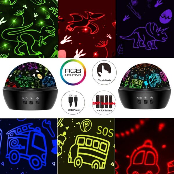 Dinosaur Toys for 3-8 Year Old Boys,Dino Projection Kids Toys for 3-8 Year Olds Boys 2 in 1 Car Toy for 2-10 Year Olds Boys,Chirstmas Stocking Stuffers Gifts for 2-10 Year Olds Kids Toddler Toys - Image 2