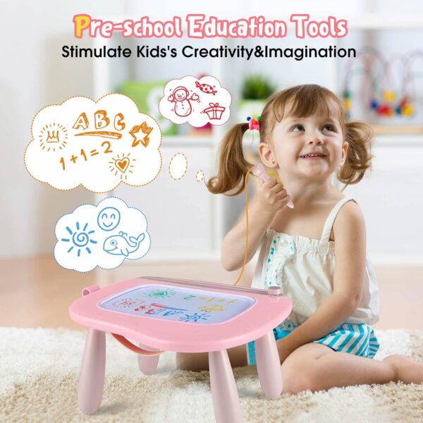 Smasiagon Magnetic Drawing Board for Kids - Toddler Toys for Age 1-2 Boys Girls - Educational Learning Toys for 1 2 3 Year Old Baby Birthday Gifts（Pink) - Image 7