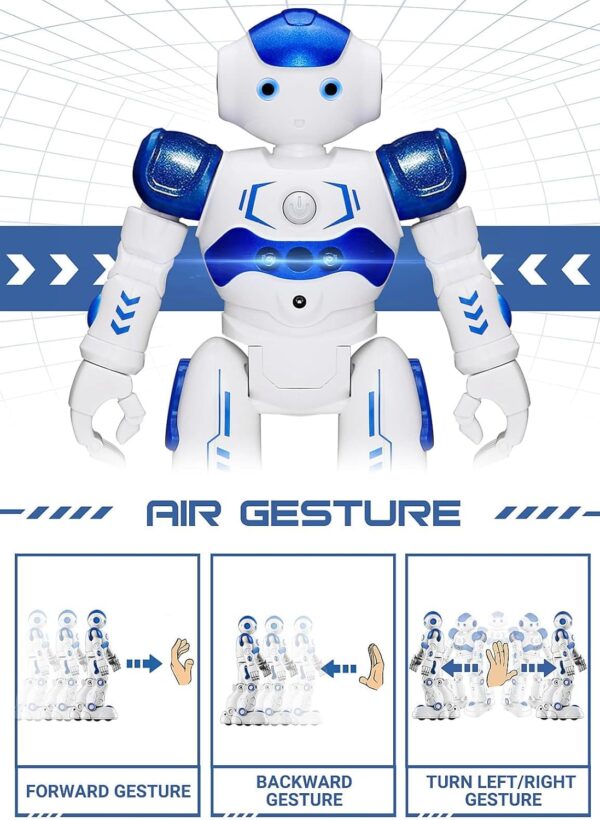 KingsDragon RC Robot Toys for Kids, Gesture & Sensing Programmable Remote Control Smart Robot for Age 3 4 5 6 7 8 Year Old Boys Girls Birthday Gift Present - Image 2