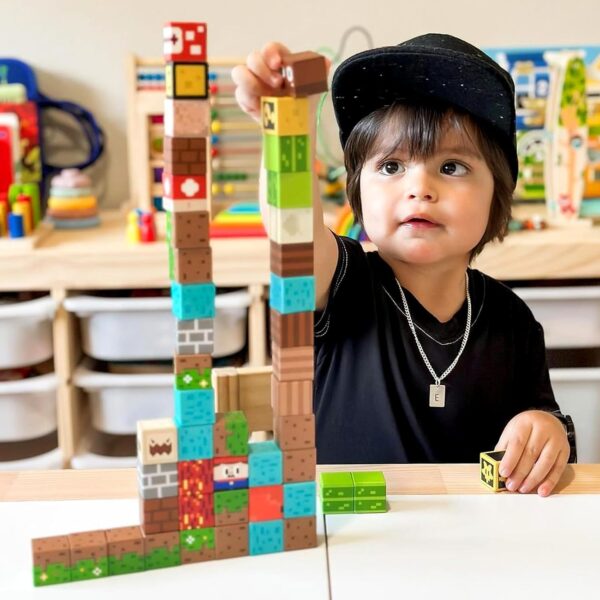 GobiDex Magnetic Blocks Toddler Toys for Boys Girls 3+, Game-Based Build Mine World with Magnets Cubes, 2024 Upgraded STEM Building Game Sensory Gift for Kids Starter Set - Image 7