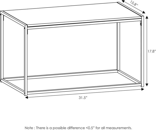 Furinno Camus Modern Living Room Coffee Table with 2 End Tables Set, French Oak Grey - Image 3