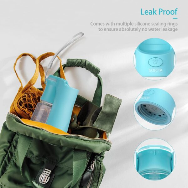 Portable Dog Water Bottle for Walking 19 OZ or 12 OZ Portable Pet Water Bottles for Puppy Small Medium Large Dogs Water Dispenser Dog Water Bowl Dog Accessories (19OZ Blue) - Image 2